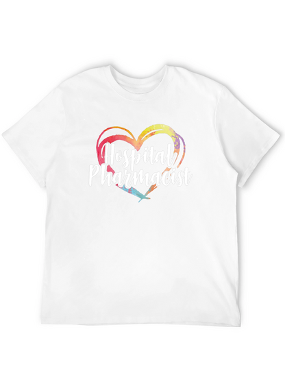 Hospital Pharmacist Heart Graphic T-Shirt