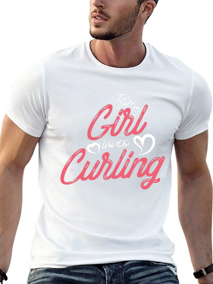 This Girl Loves Curling T-Shirt Black