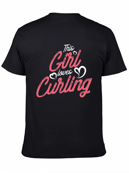 This Girl Loves Curling T-Shirt Black
