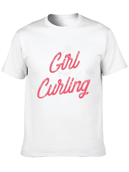 This Girl Loves Curling T-Shirt Black