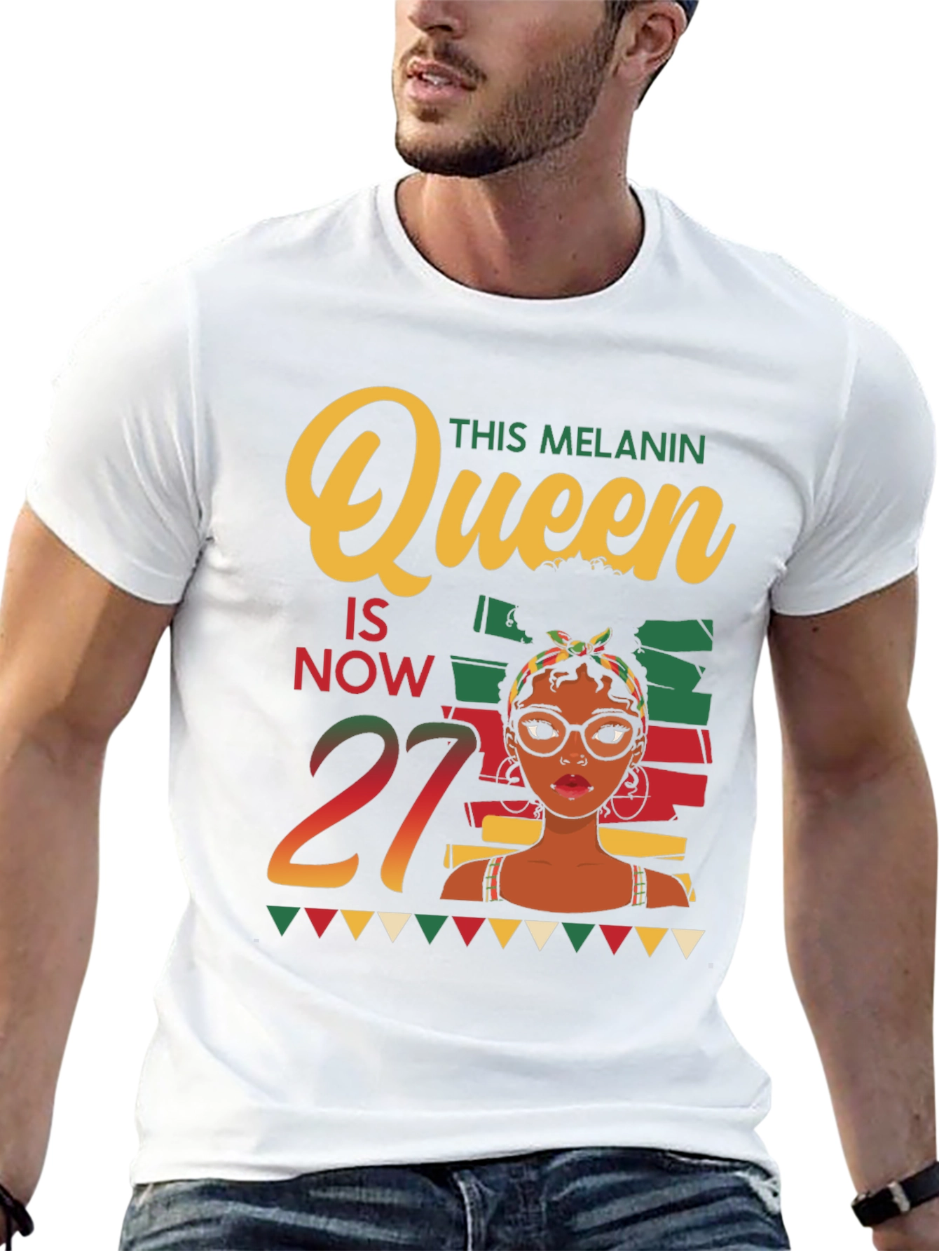 Melanin Queen 27th Birthday T-Shirt