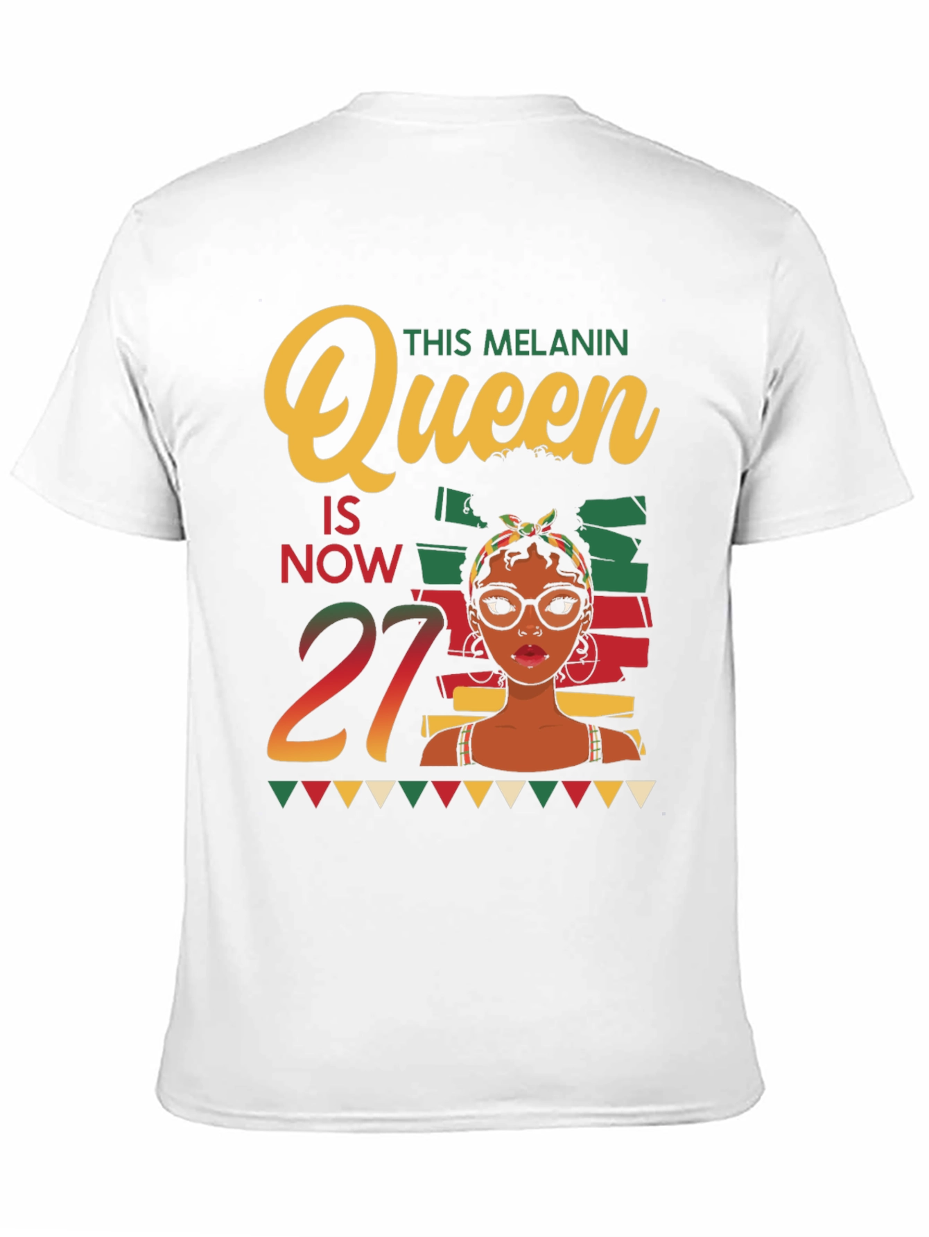 Melanin Queen 27th Birthday T-Shirt