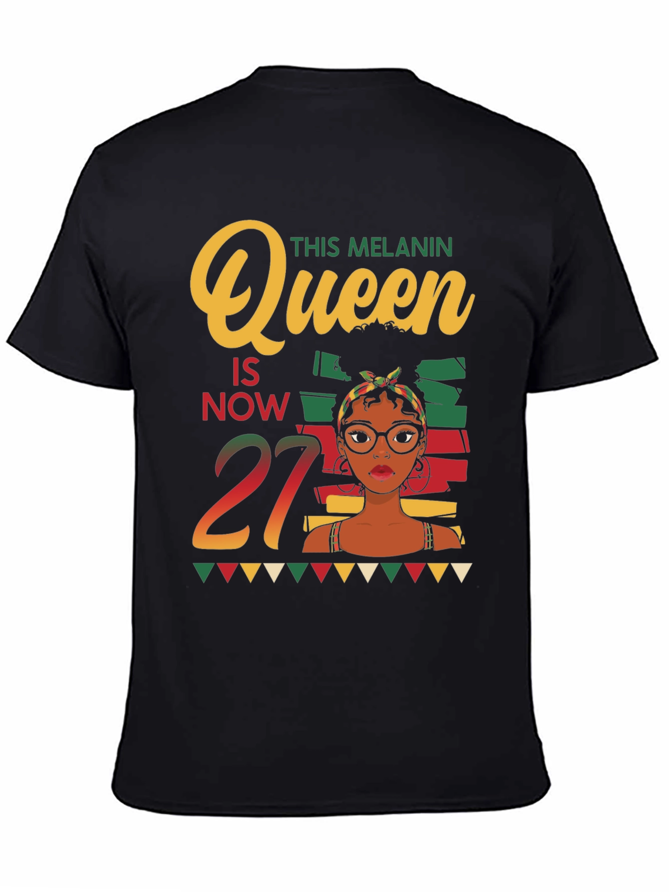 Melanin Queen 27th Birthday T-Shirt