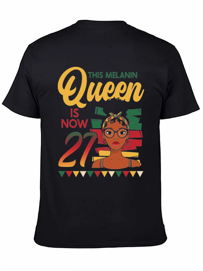 Melanin Queen 27th Birthday T-Shirt