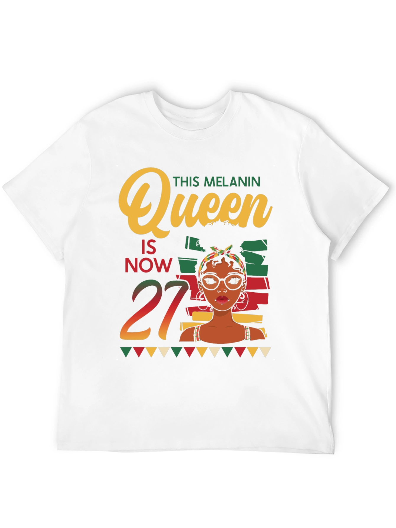 Melanin Queen 27th Birthday T-Shirt