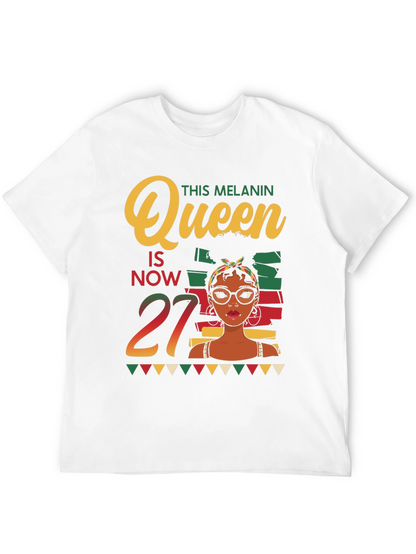 Melanin Queen 27th Birthday T-Shirt