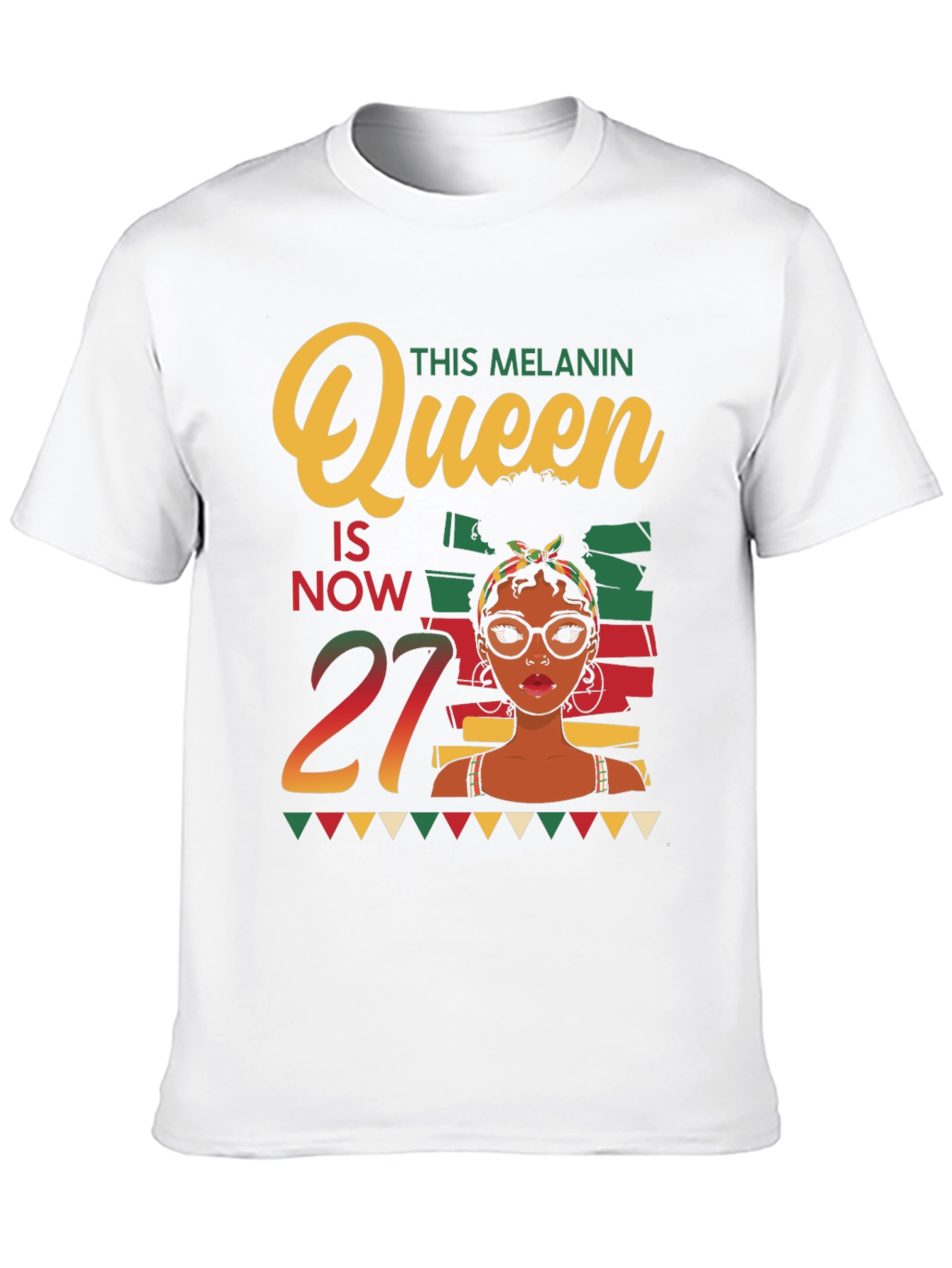 Melanin Queen 27th Birthday T-Shirt