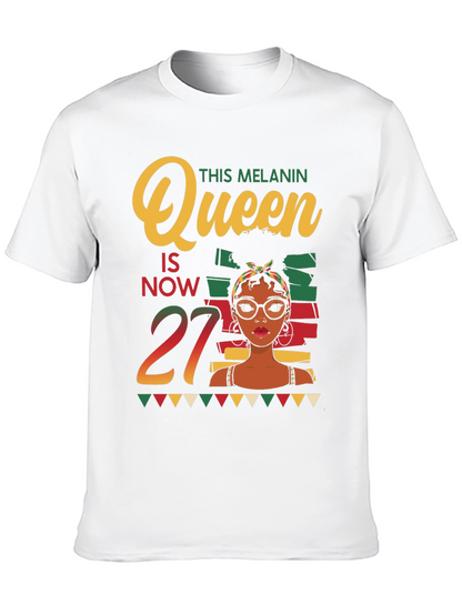 Melanin Queen 27th Birthday T-Shirt