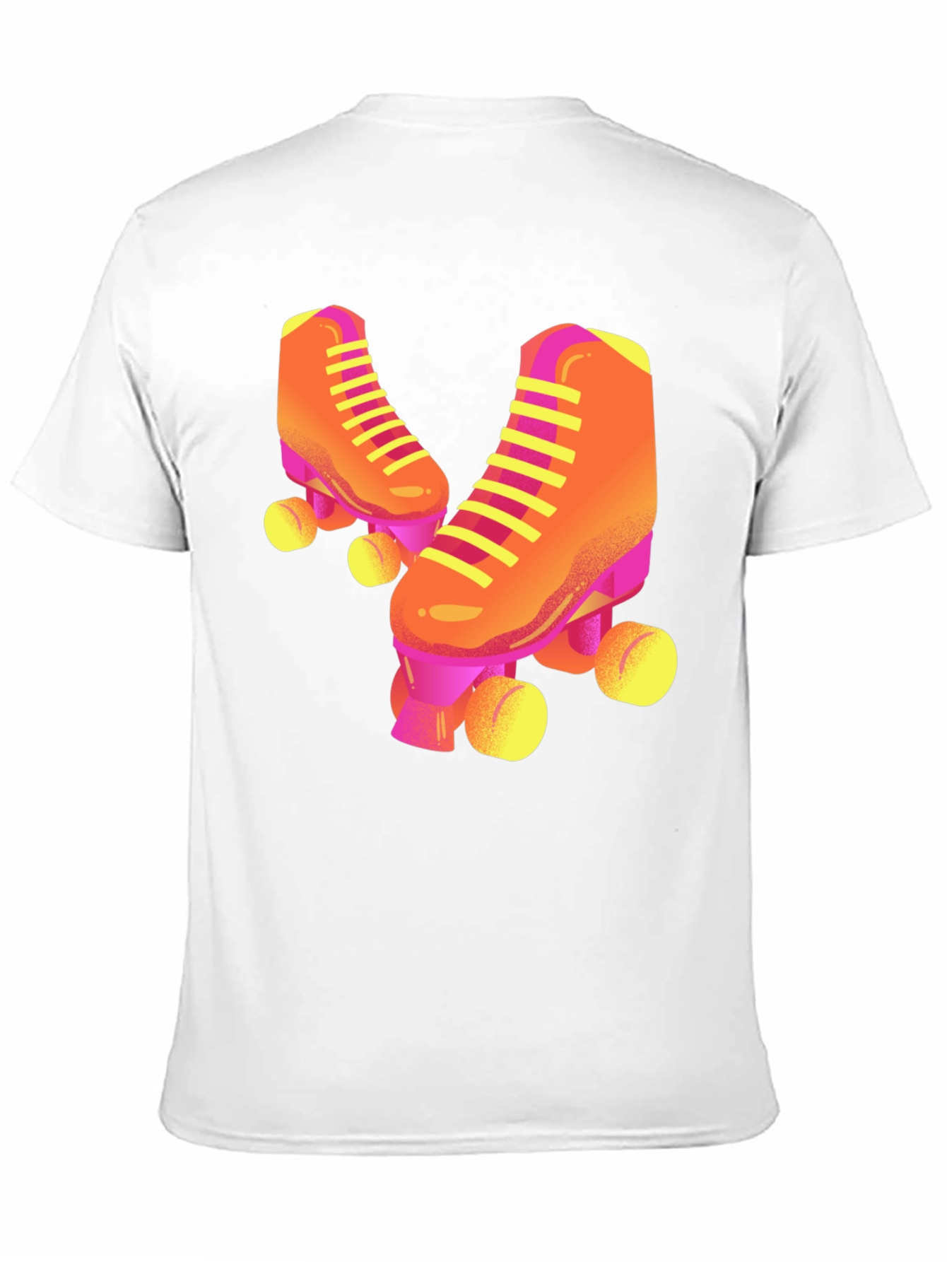 Retro Roller Skate Graphic Tee - Black
