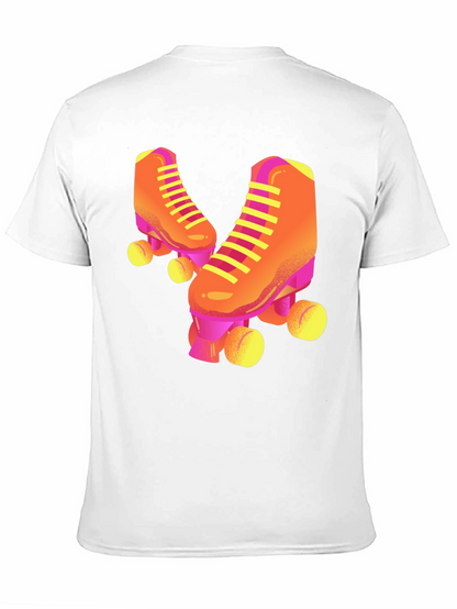 Retro Roller Skate Graphic Tee - Black