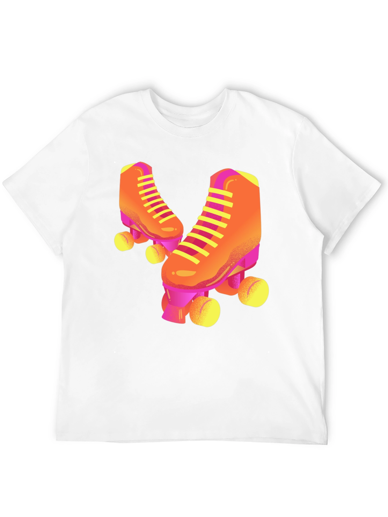Retro Roller Skate Graphic Tee - Black