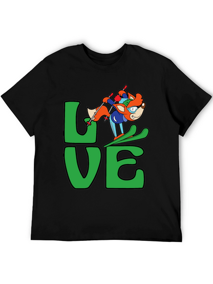 Ski Fox Love Graphic T-Shirt