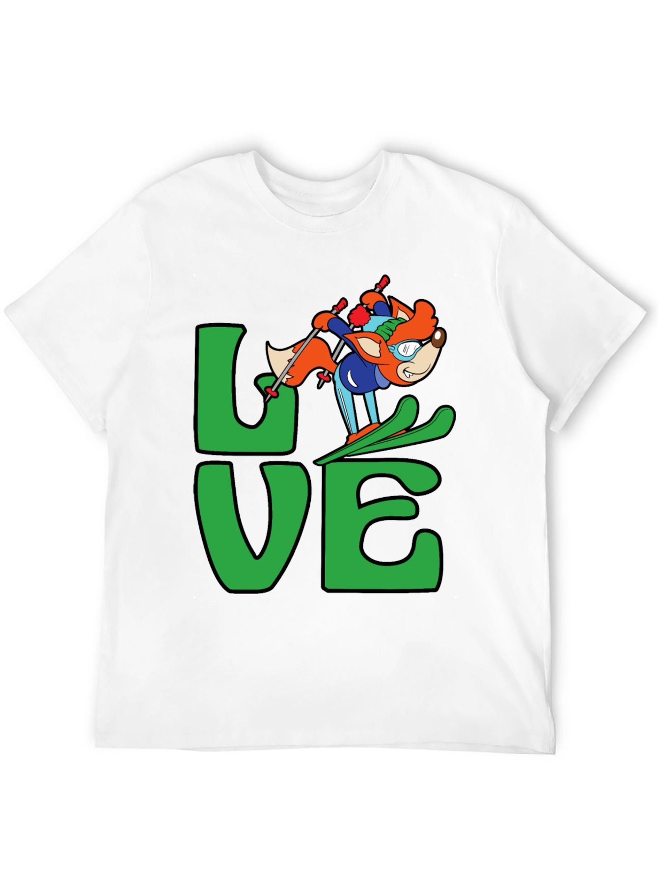 Ski Fox Love Graphic T-Shirt