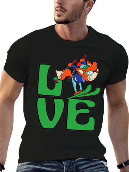 Ski Fox Love Graphic T-Shirt