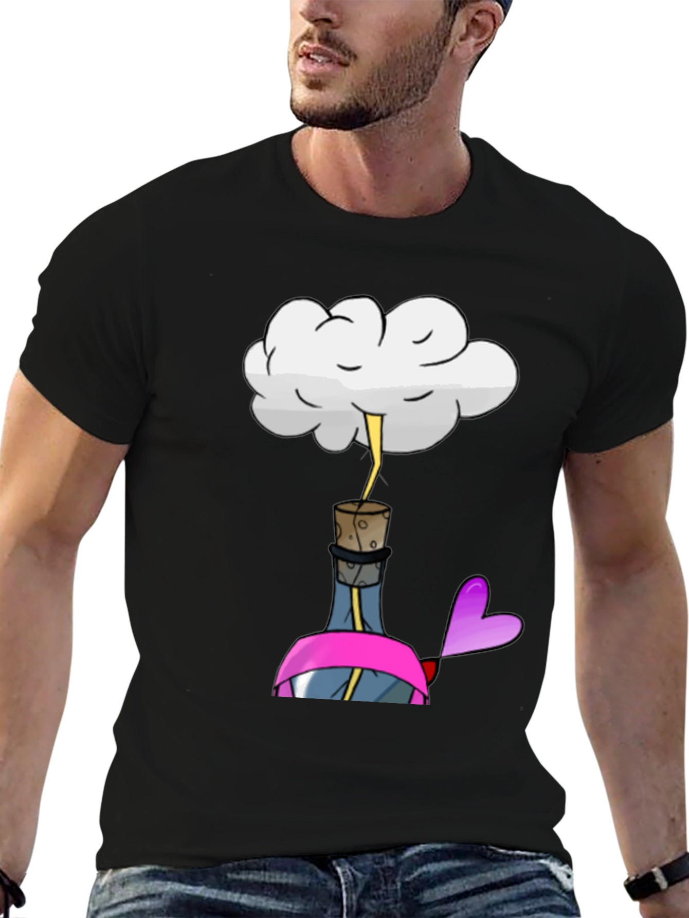 Cloud Over Bottle Graphic Tee - Unisex