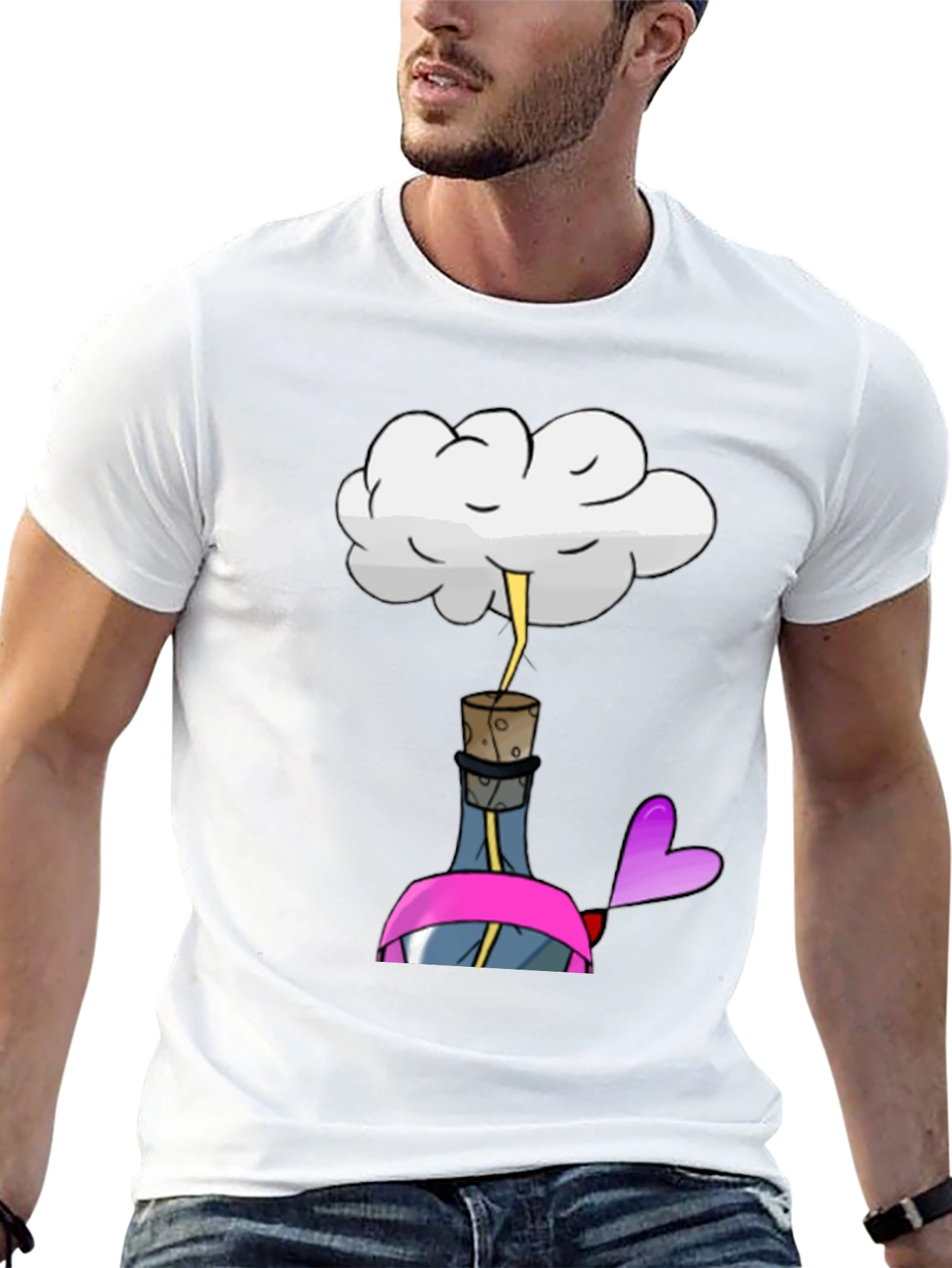 Cloud Over Bottle Graphic Tee - Unisex