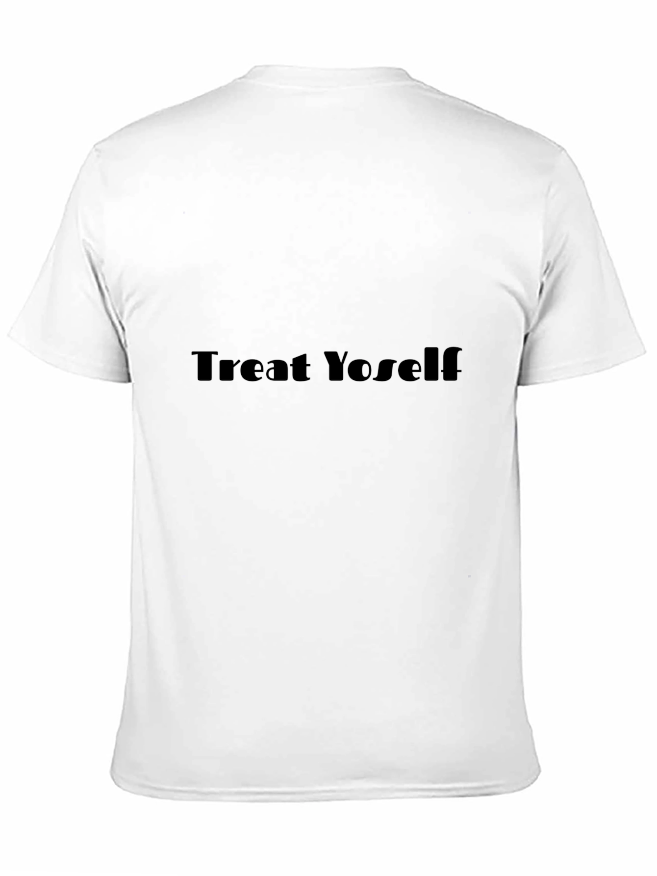 Treat Yoself! Black Short Sleeve T-Shirt