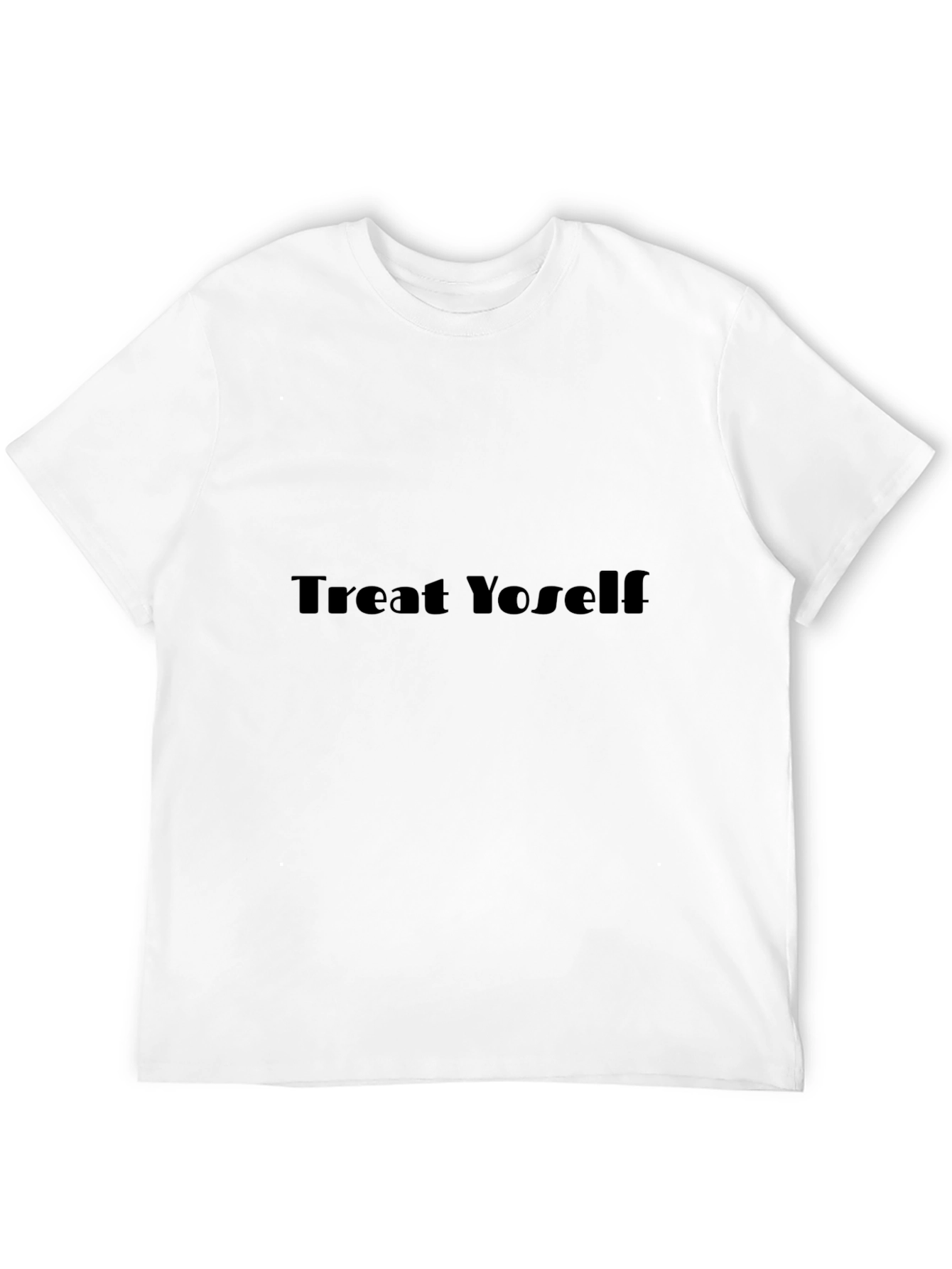 Treat Yoself! Black Short Sleeve T-Shirt