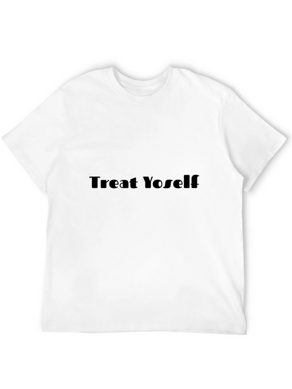 Treat Yoself! Black Short Sleeve T-Shirt