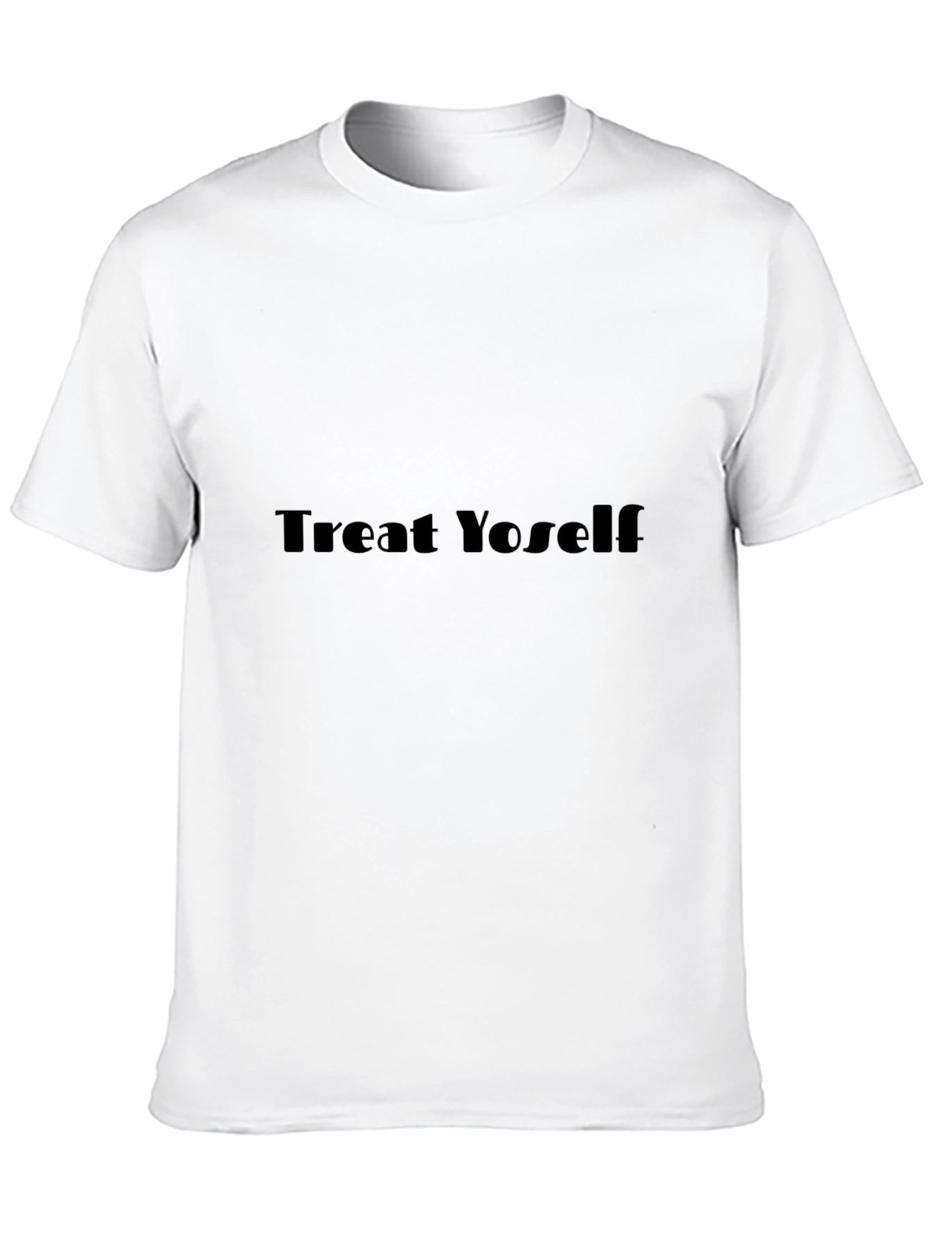 Treat Yoself! Black Short Sleeve T-Shirt