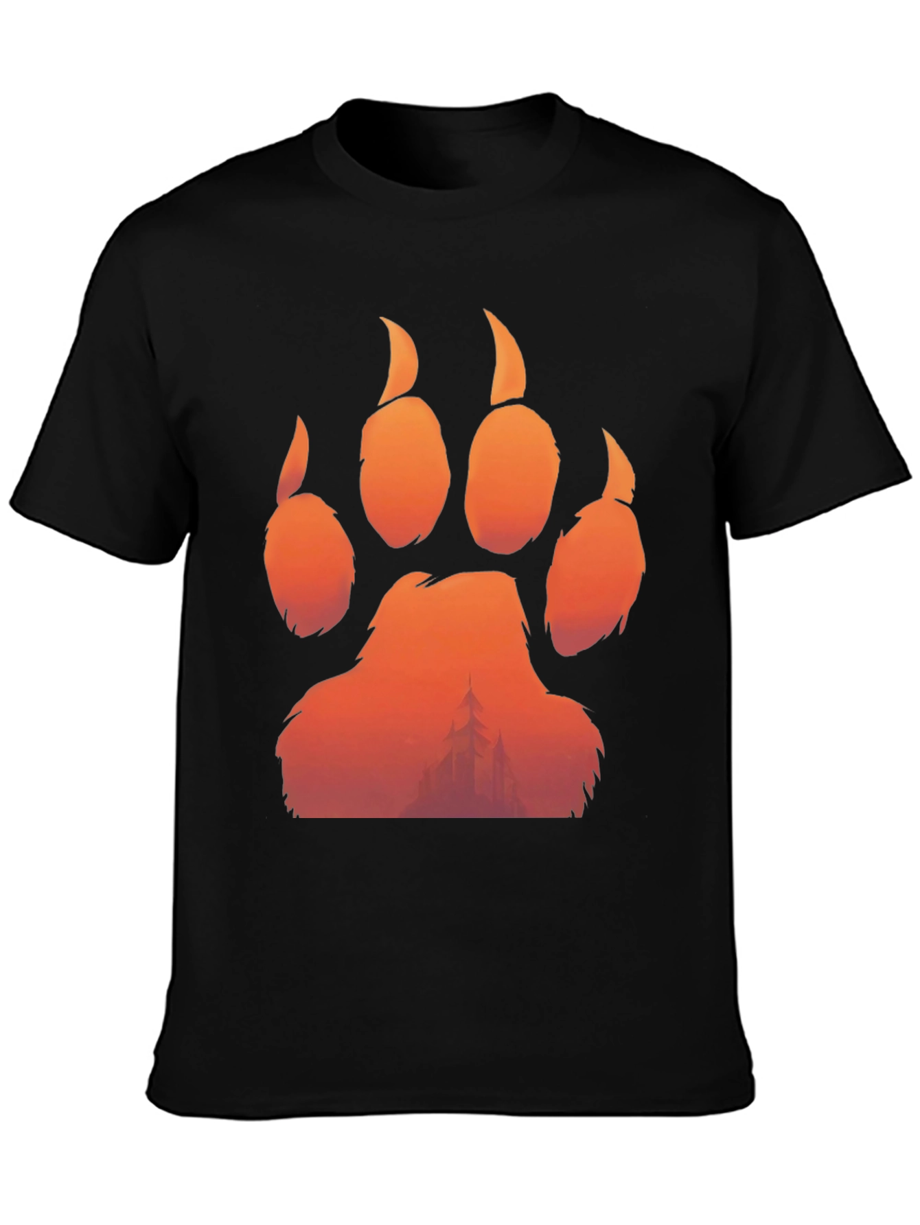 Bear Paw Print Graphic Tee - Nature Inspired Design