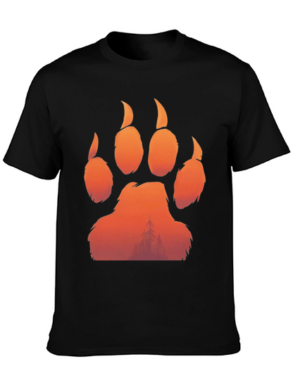 Bear Paw Print Graphic Tee - Nature Inspired Design