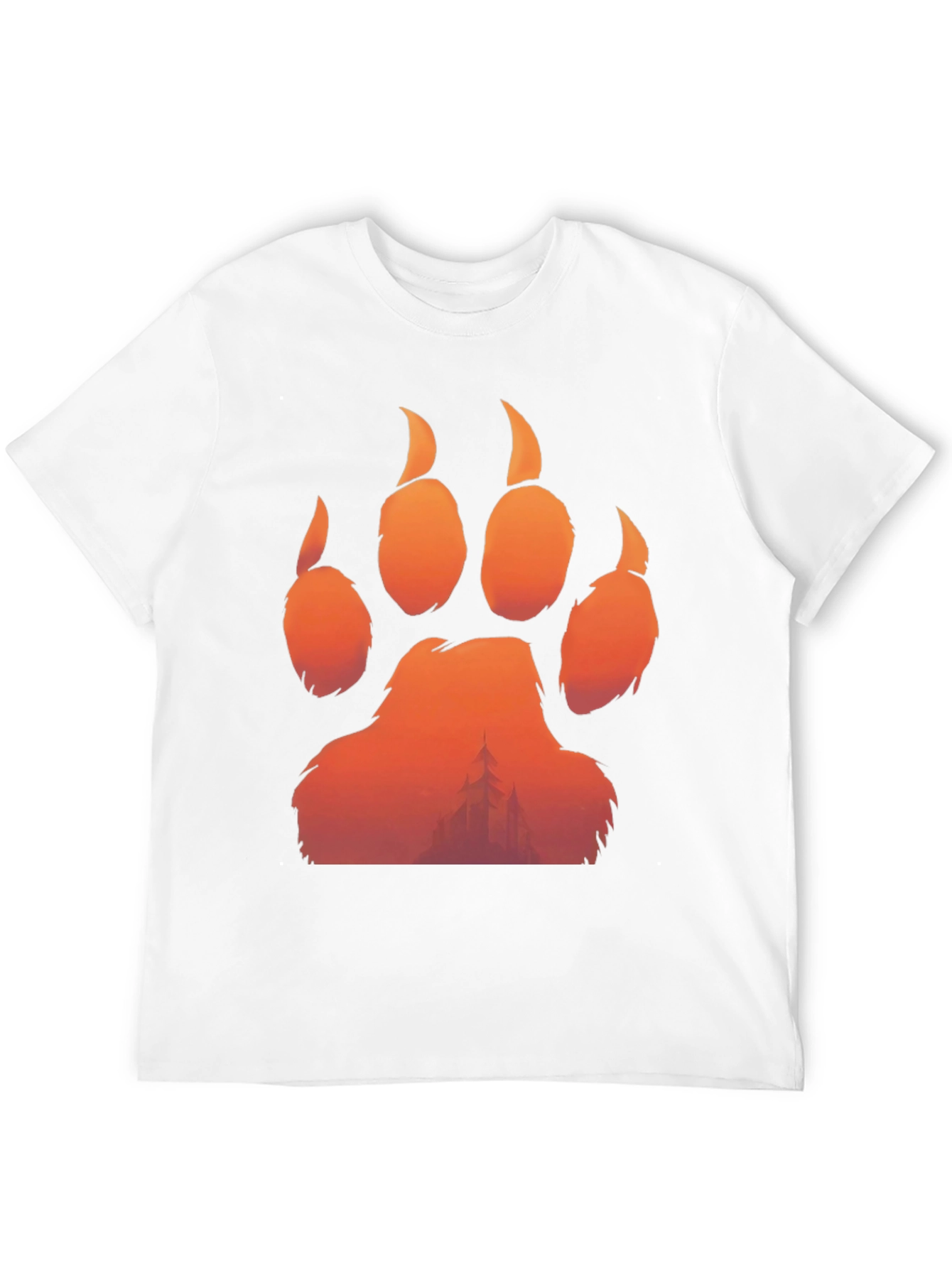 Bear Paw Print Graphic Tee - Nature Inspired Design