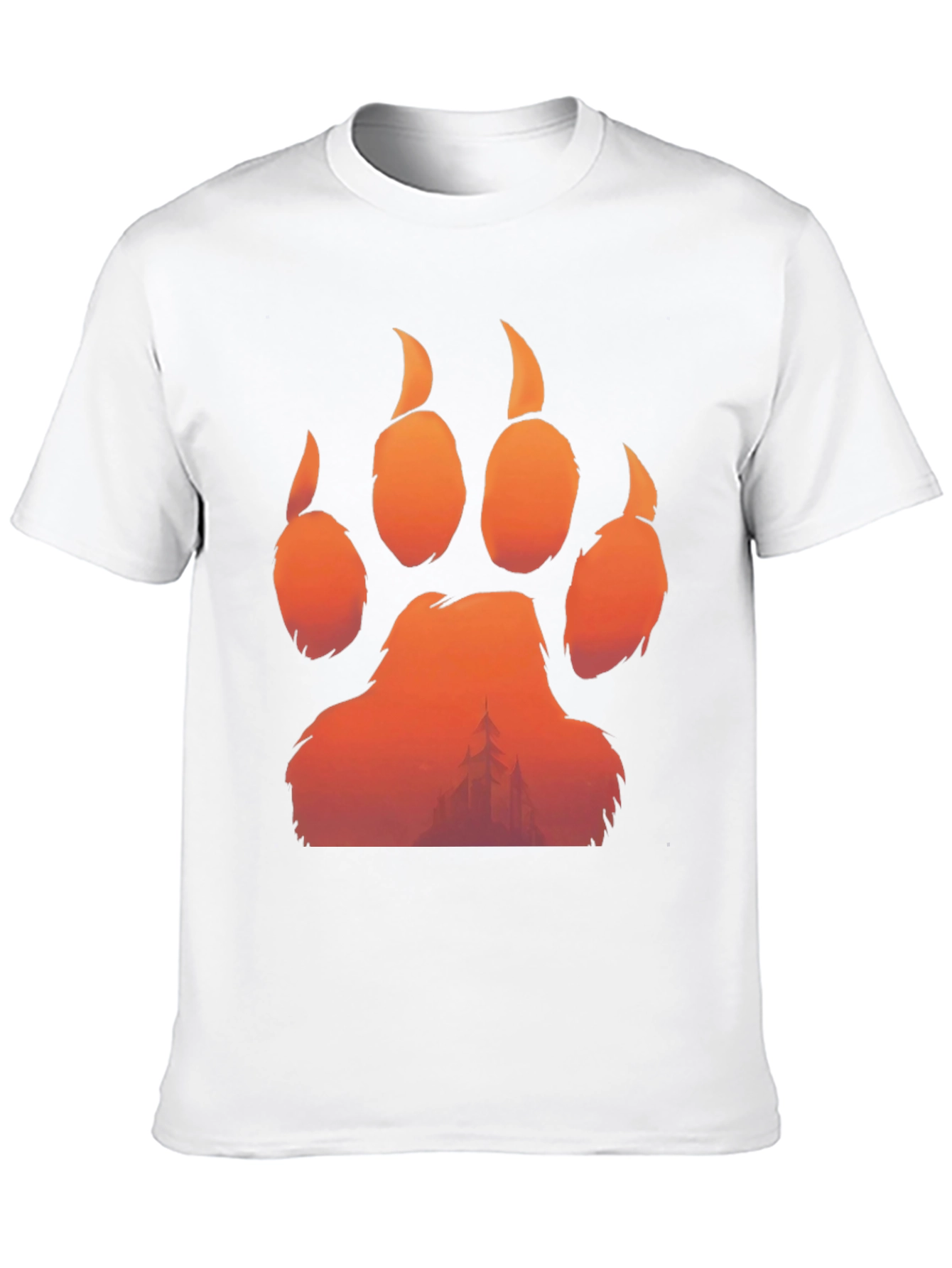 Bear Paw Print Graphic Tee - Nature Inspired Design