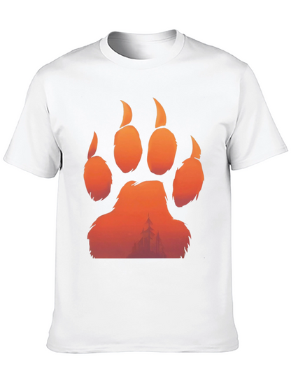 Bear Paw Print Graphic Tee - Nature Inspired Design