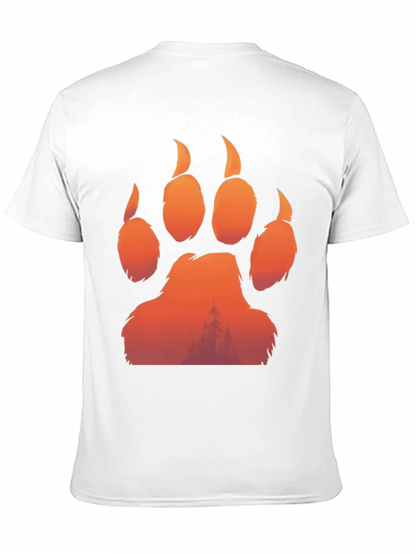 Bear Paw Print Graphic Tee - Nature Inspired Design