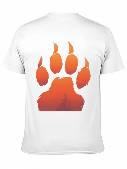 Bear Paw Print Graphic Tee - Nature Inspired Design