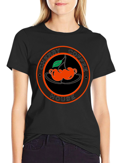 Cherry Coffee House Black T-Shirt