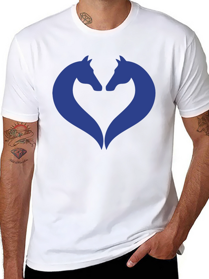 Heart Horse Graphic Tee - Black