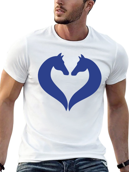 Heart Horse Graphic Tee - Black