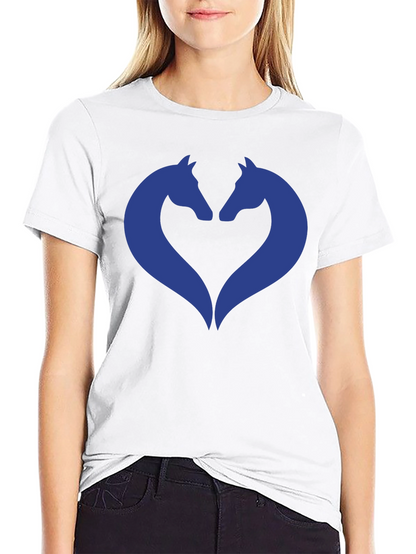 Heart Horse Graphic Tee - Black