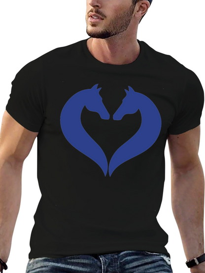 Heart Horse Graphic Tee - Black