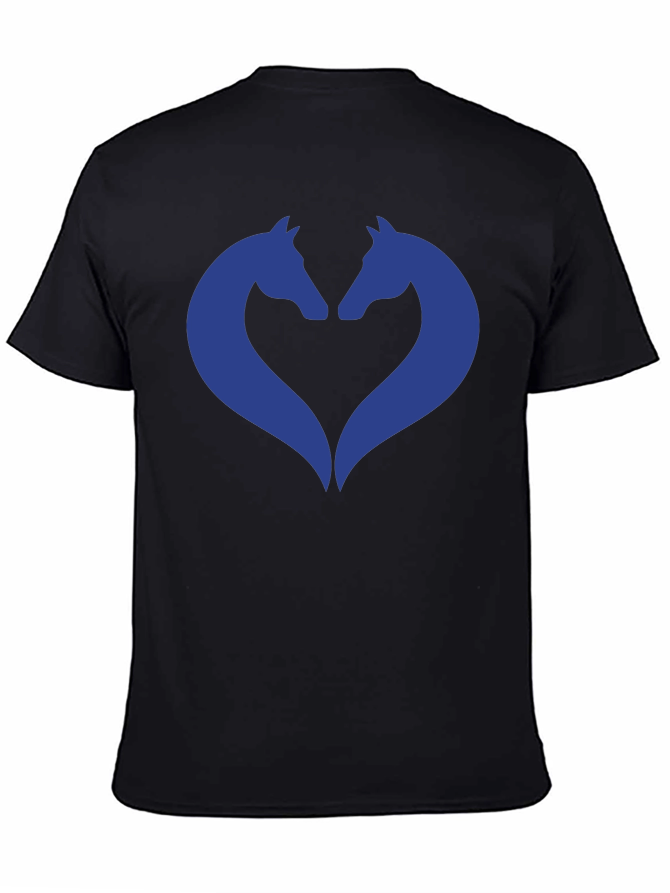 Heart Horse Graphic Tee - Black