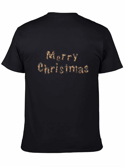 Merry Christmas Leopard Print Crewneck T-Shirt