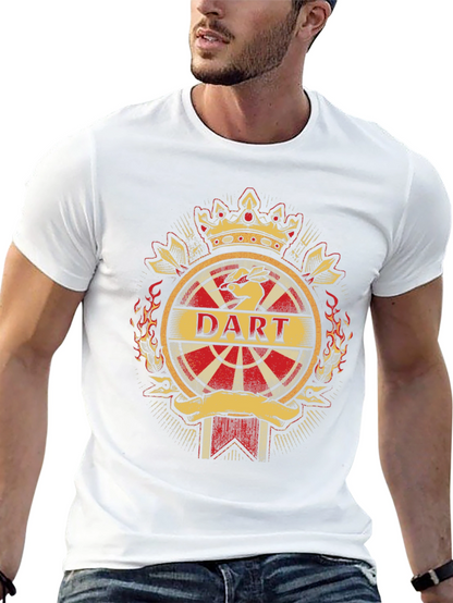 Dart T-Shirt - Crown and Dartboard Design