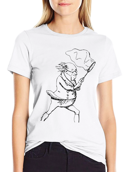 Professor-Themed Graphic Tee - Black