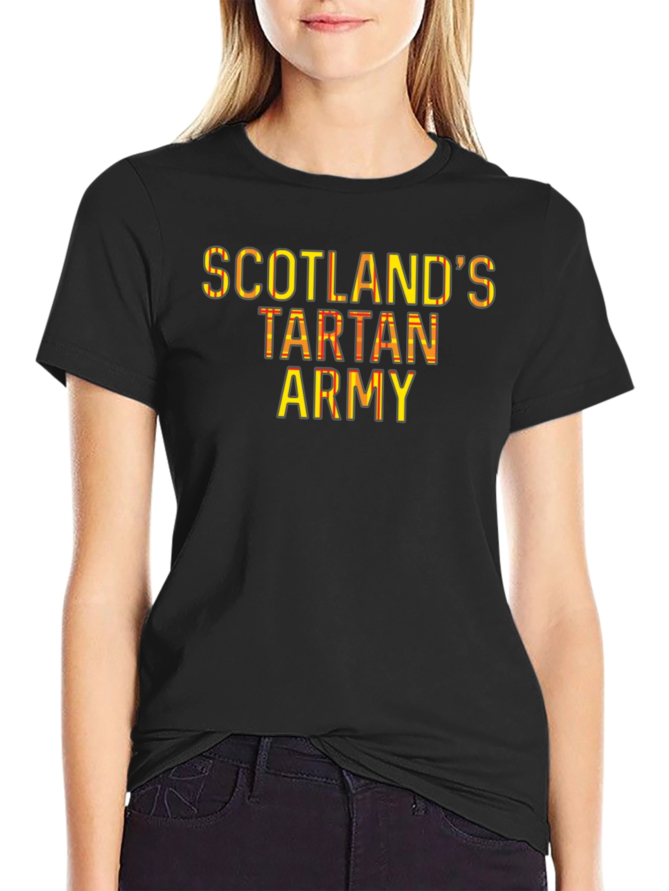 Scotlands Tartan Army Black T-Shirt