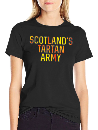 Scotlands Tartan Army Black T-Shirt