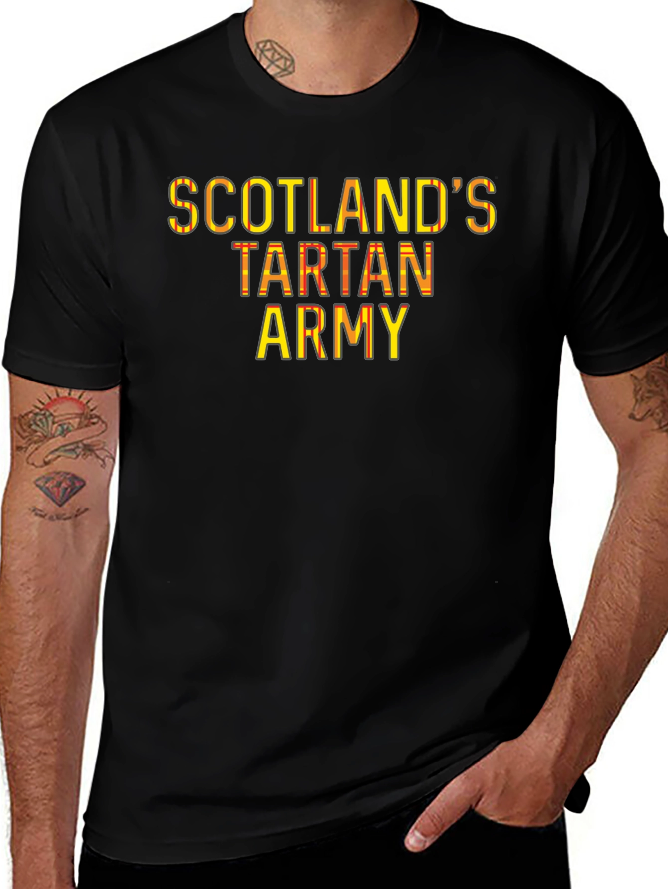 Scotlands Tartan Army Black T-Shirt