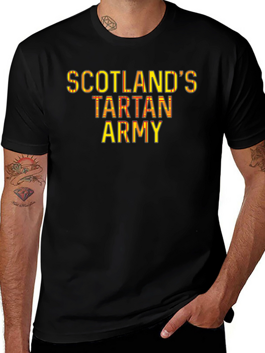 Scotlands Tartan Army Black T-Shirt