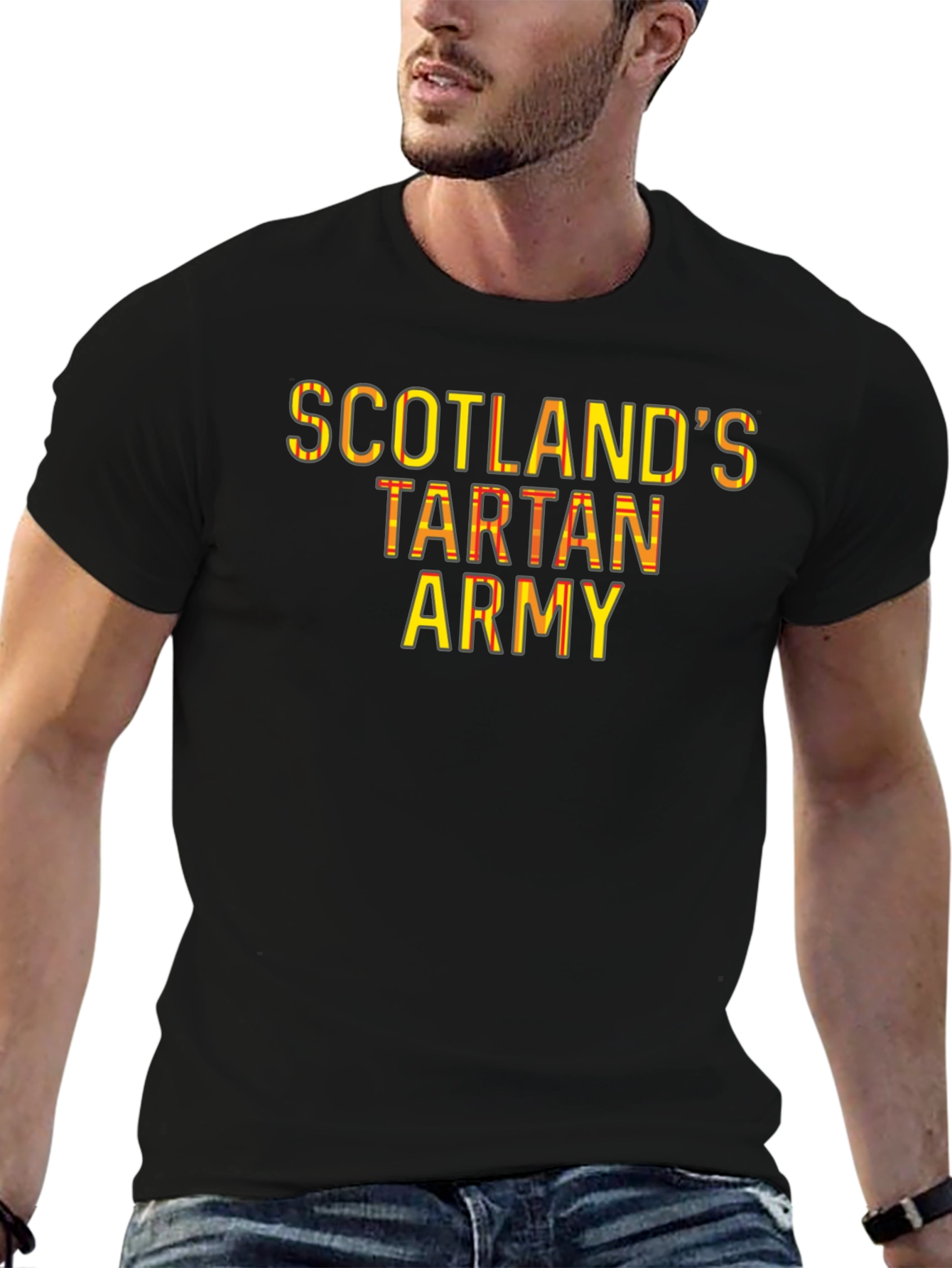 Scotlands Tartan Army Black T-Shirt