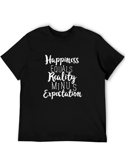 Happiness Equation Graphic Tee - Black Casual Shirt