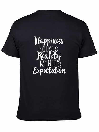 Happiness Equation Graphic Tee - Black Casual Shirt