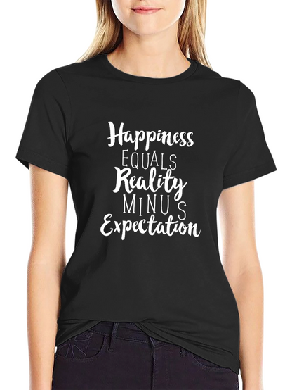 Happiness Equation Graphic Tee - Black Casual Shirt