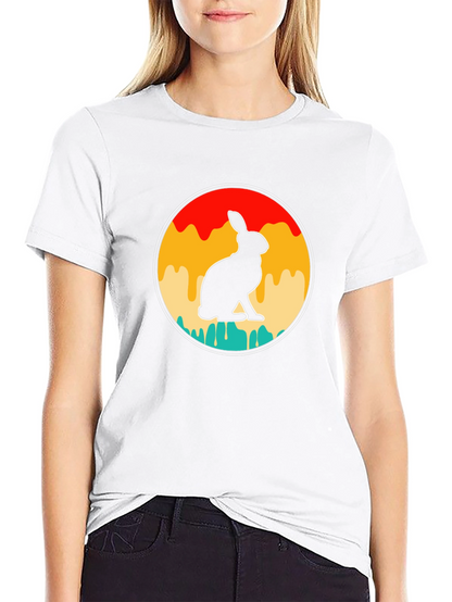 Retro Rabbit Graphic T-Shirt