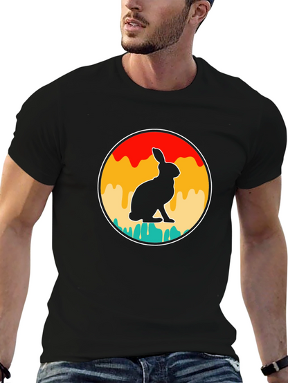 Retro Rabbit Graphic T-Shirt